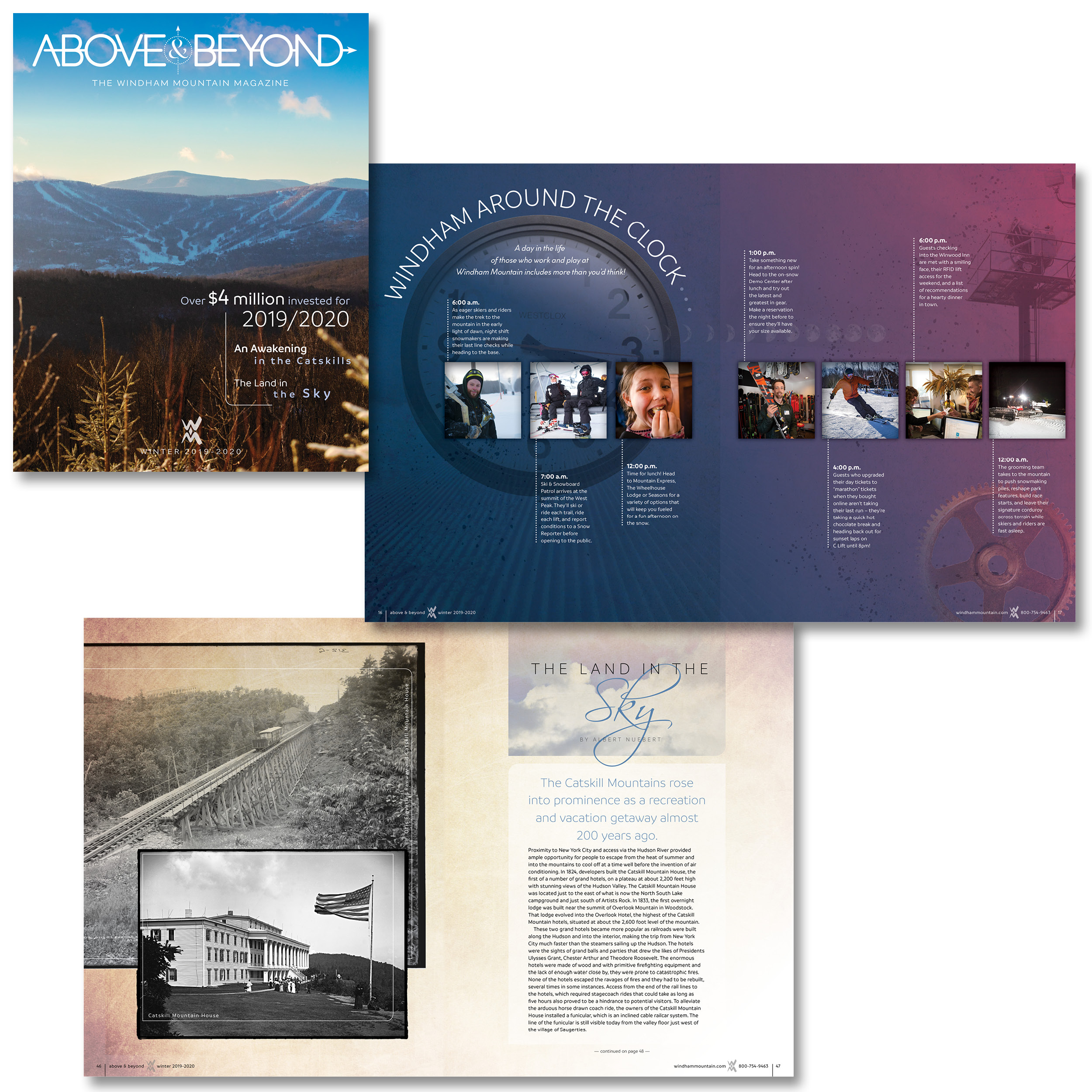 Windham Mountain Magazine layouts